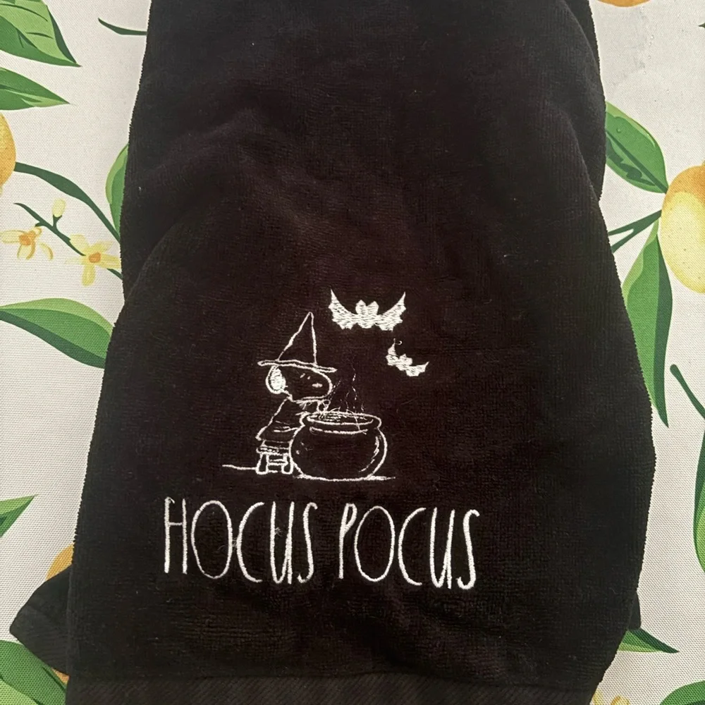 Rae Dunn Black Hocus Pocus Hand Towel